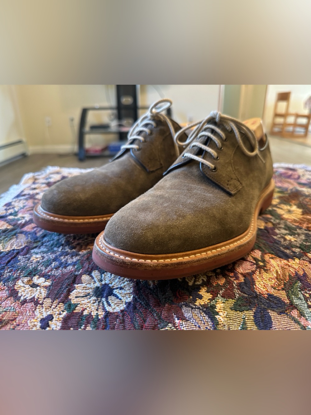 Church’s Custom Grade Suede Leather Men’s Derby Oxfords Shoes Size 9.5 D